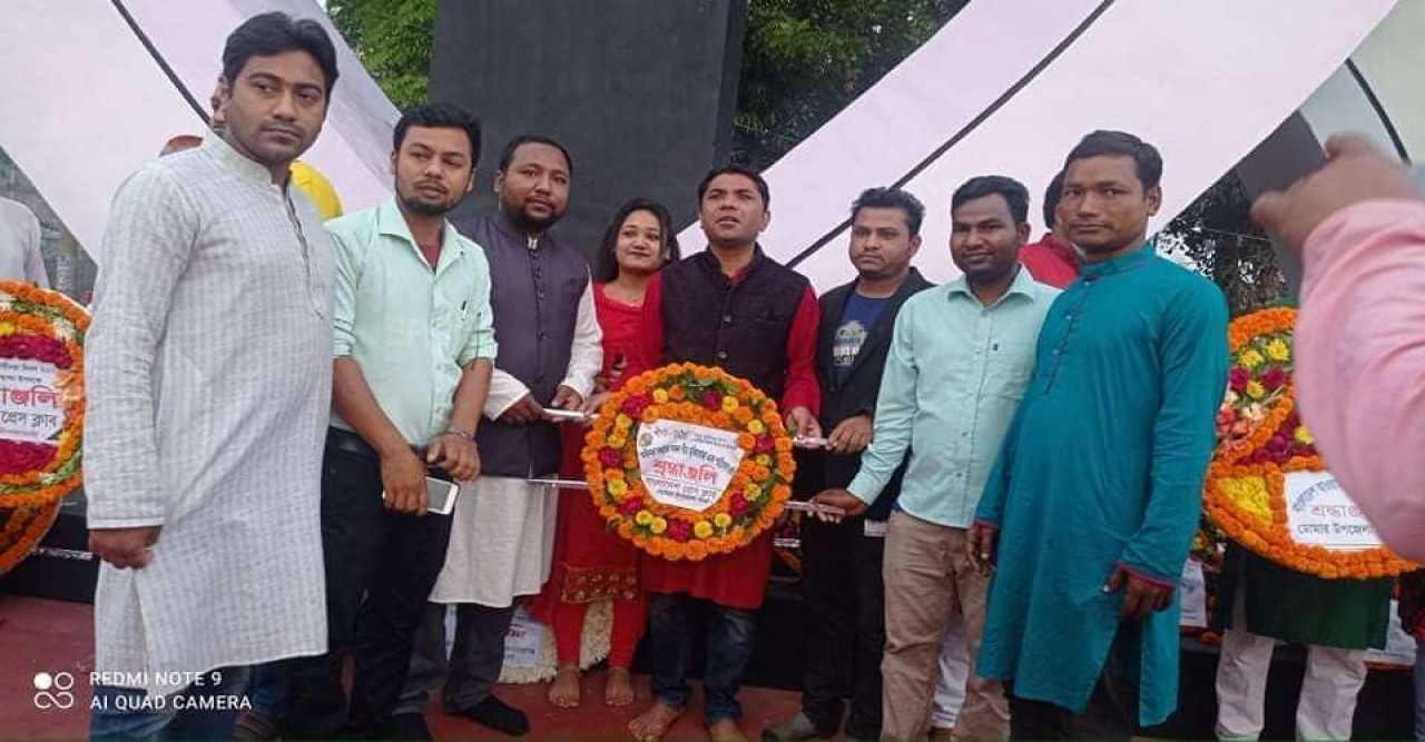 বাংলাদেশ প্রেসক্লাব ডোমার শাখা'র পক্ষ থেকে স্বাধীনতা দিবসে শ্রদ্ধাঞ্জলী